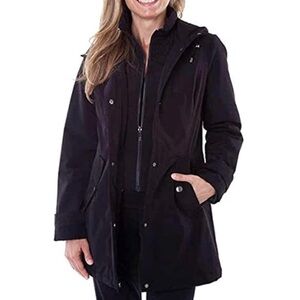 Black HFX Performance Women's All Weather Trench Coat Size S